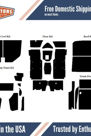 Bulk Order Insulation Sound Deadener Kit for 1966-1967 Mercury Convertible Shield Complete