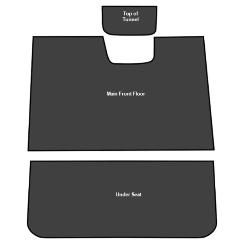 Sound Deadener for 1953-1956 Ford F-350 Die Cut EVA Complete 3Pc Trusted Brand
