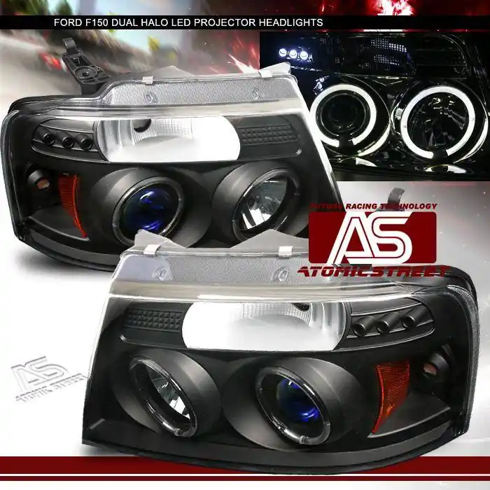 Order Now Black Dual HaloLED Pro Headlights