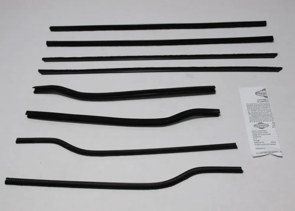 Window Sweeps Weatherstrip for 1962 Dart Polara Belvedere Fury B-Body 2 Door Sedan Authentic Feltkit (8pcs) Wholesale