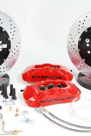 New Release Baer Brakes 4302473FR Baer Brakes 13" Pro+ Rear Brake Kit, Fire Red, SDZ