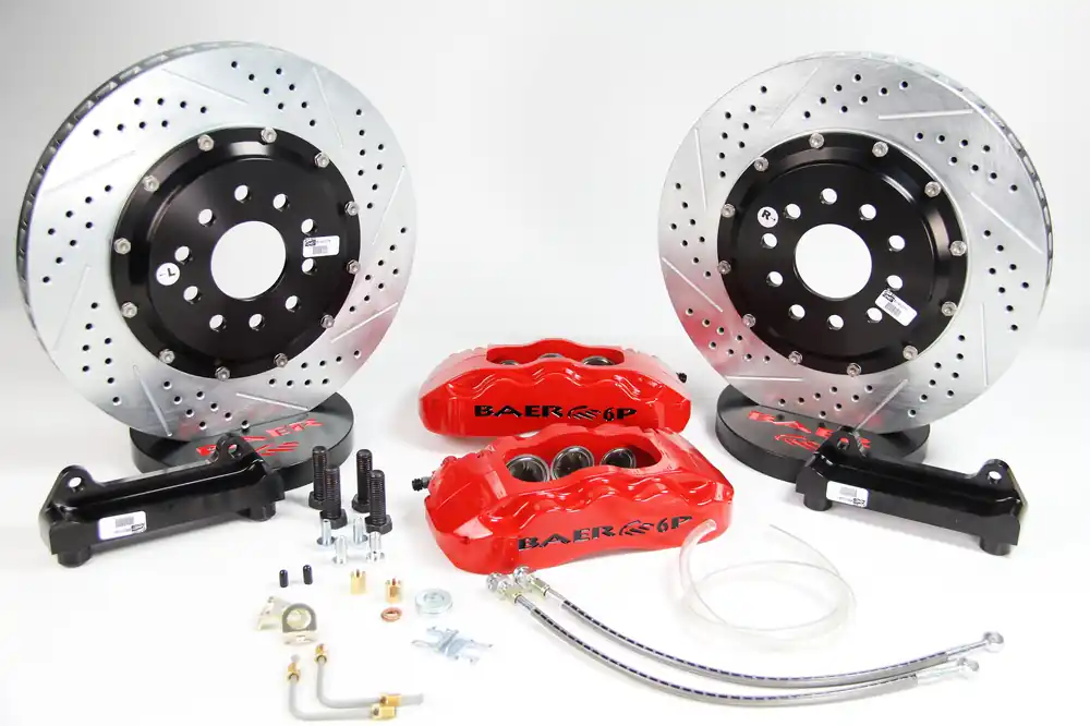 New Release Baer Brakes 4302473FR Baer Brakes 13" Pro+ Rear Brake Kit, Fire Red, SDZ
