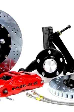Sale Baer Brakes 4301089R-X1 Baer Brakes 14" Extreme+ Front Brake Kit, Red, SDZ, ARP Studs