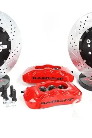Baer Brakes 4401001FR-1 Baer Brakes 14" Pro+ Front Brake Kit, Fire Red, Slot Authentic