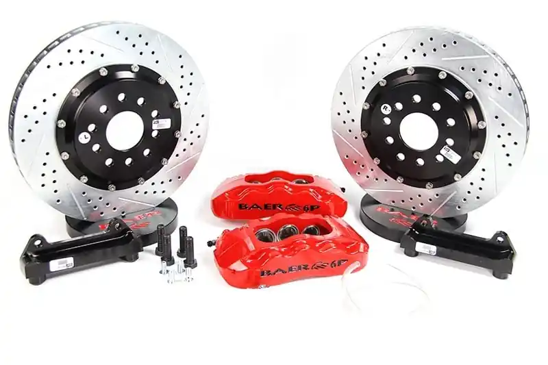 Baer Brakes 4401001FR-1 Baer Brakes 14" Pro+ Front Brake Kit, Fire Red, Slot Authentic