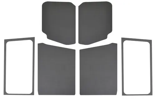 DEI 2018-2025 Jeep Wrangler JL 2DR Leather Look Headliner Complete Kit - Gray - 50284 Genuine