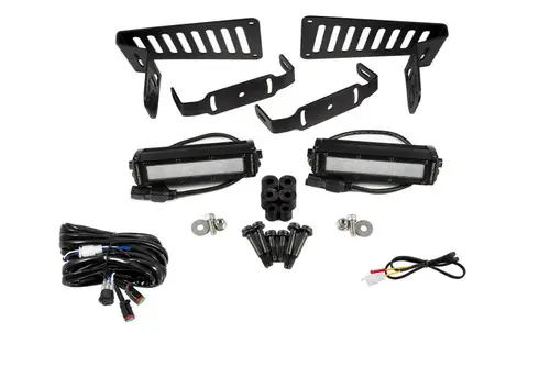Best Seller Diode Dynamics 2018-2025 Jeep JL Wrangler/Gladiator SS6 Cowl LED Bracket Kit - White Flood