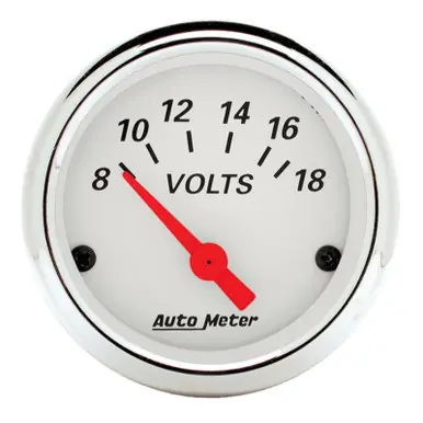 Autometer Arctic White 2-1/16in 8-18 Volts Air-Core Voltmeter Gauge - 1391 Grab Now