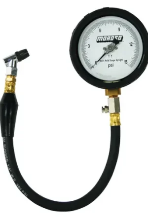 Authentic Moroso Tire Pressure Gauge 0-15psi - 4in Display - 1/2 Percent Accuracy - 89552