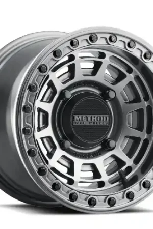 One Day Deal Method MR415 UTV Polaris Beadlock 15x10 / 6+4/25mm Offset / 4x156 / 132 CB Graphite Wheel - Gloss Graphite Ring