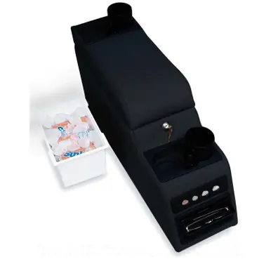 Rampage 1976-1983 Jeep CJ5 Locking Center Console - Black Denim - 31515 Free Returns