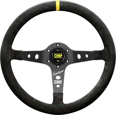 Shop Now OMP Corsica SuperleggeroSuede Leather 350mm Diameter Steering Wheel Black - OD0-2021-071