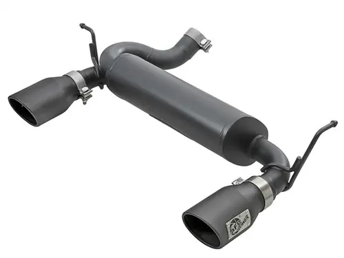 No Minimum Order aFe Rebel Series 2.5in 409 SS Axle-Back Exhaust w/ Black Tips 2007+ Jeep Wrangler (JK) V6 3.6L/3.8L - 49-48061-B