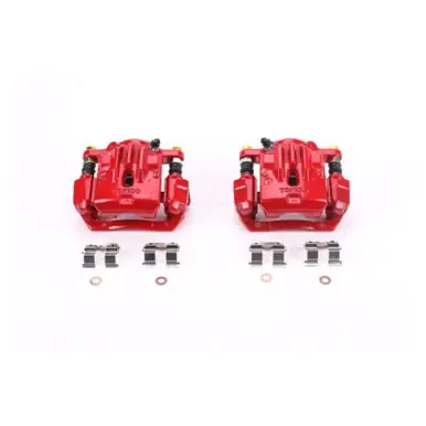 Seasonal Sale Power Stop 06-09 Subaru Legacy Rear Red Calipers w/Brackets - Pair