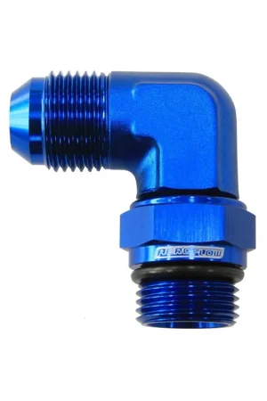 Aeroflow 90 Degree Swivel 8AN ORB to -6AN Male Flare Adapter - Black Place Order