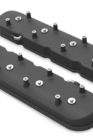 Free Shipping Holley Tall LS Valve Covers for Dry Sump Applications - Satin Black Tall LS Dry Sump Valve Covers without Oil Fill, Cast Aluminum - Satin Black Finish