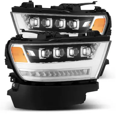 Flash Sale AlphaRex 19-20 Ram 1500HD NOVA LED Proj Headlights Plank Style Chrome w/Activ Light/Seq Signal/DRL - 880517