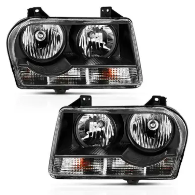 ANZO 2005-2010 Chrysler 300 Crystal Headlight Black - 121544 Deal