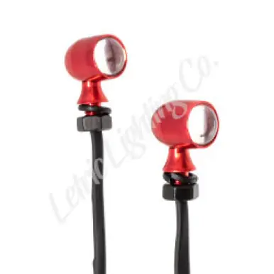 Letric Lighting 12mm Mini Red Running Red Turn Signal LEDs - Red Anodized - LLC-45CR-RR Clearance