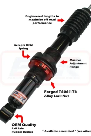 Performance Suspension Racing TTG 2-4" Front Adjustable Shock Absorber (Colorado RG/D-Max 1-2-3/BT-50 TF 21+) Save Now