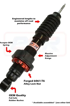 Performance Suspension Racing TTG Front 2-3" Adjustable Shock Absorber (Navara D40/NP300/Pathfinder R51) Instant Buy