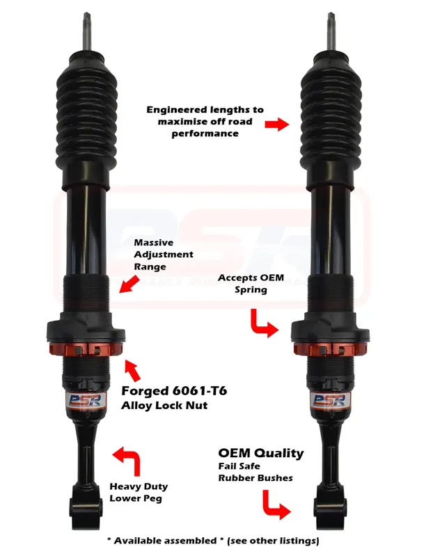 Best Choice Performance Suspension Racing TTG Front Adjustable Shock Absorber - PAIR (Toyota)