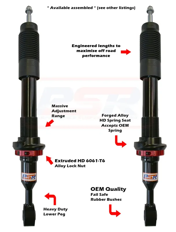 Performance Suspension Racing TTG Front Shock Absorber - PAIR (Landcruiser 200 Series) Limited Edition