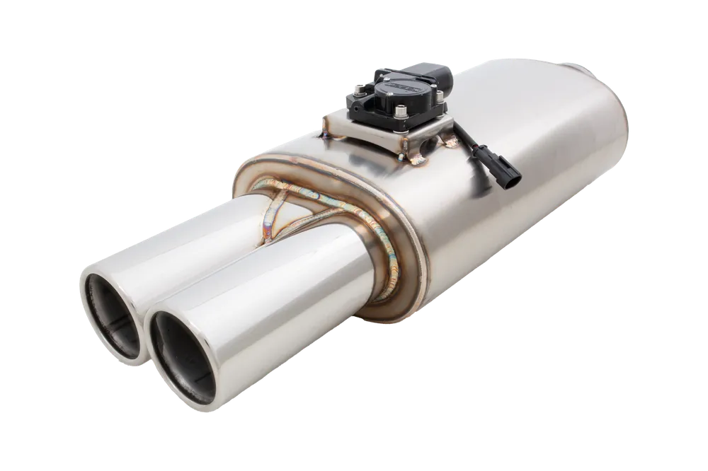 XForce Varex Universal Oval Muffler - 2.5in Inlet/Twin Tip Buy Online