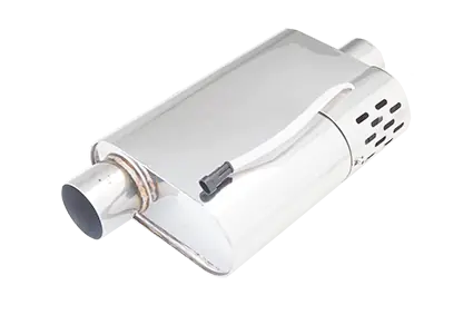 XForce 2.5in Inlet Oval - 4in x 9in x 15in Varex Muffler Hidden Motor No Tips Luxury