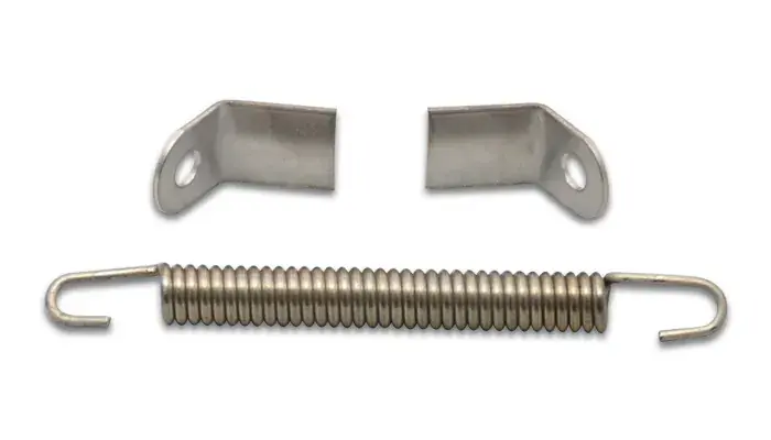Affordable Vibrant Performance Weld on Collector Tab kit - 2 x S.S. collector tabs and 3-1/2in long spring