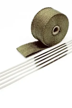 ProSport Titanium Header Wrap 2in x 50ft w/Ties Factory Price