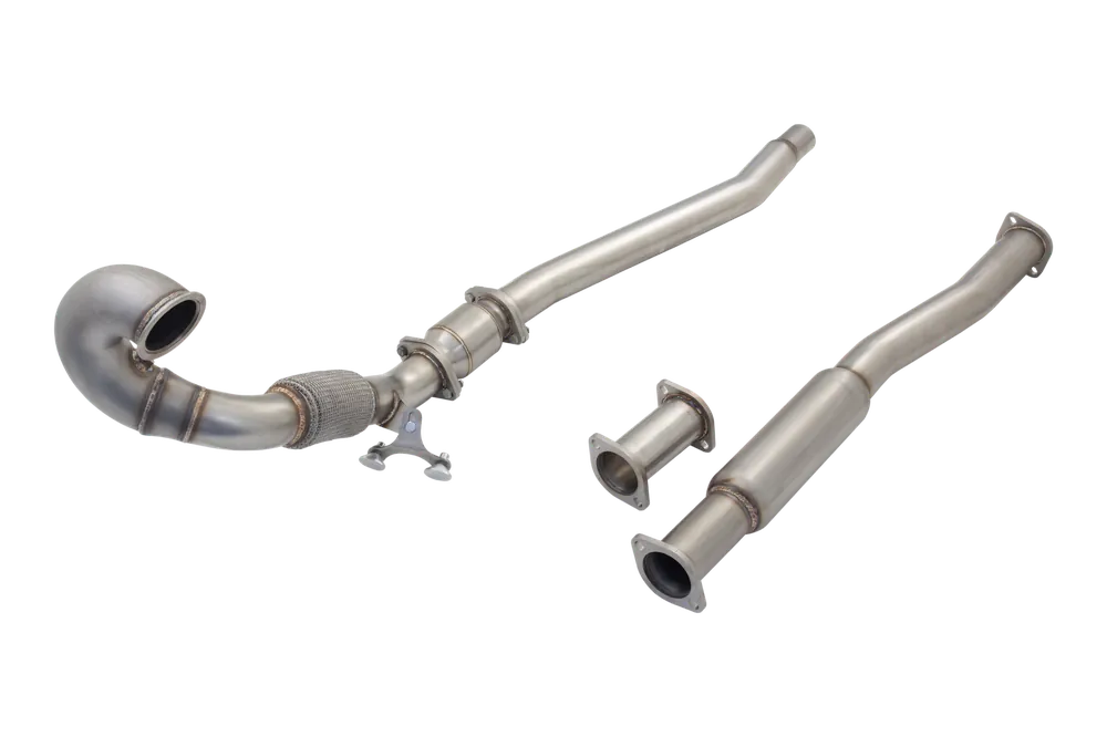 XForce 3in Dump-Pipe and Cat Kit - Stainless Steel (Golf R Mk7 13-17/S3 13-21) Worldwide Shipping