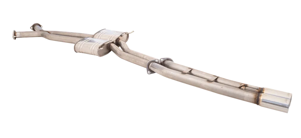 Viral XForce Twin 2.5in Cat-Back Exhaust - Straight Pipe Rear (Commodore 01-04)