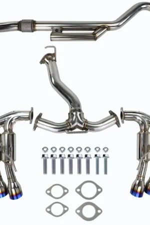 Invidia R400 Cat Back Exhaust with Ti Straight Cut Tips (WRX 22+) Premium