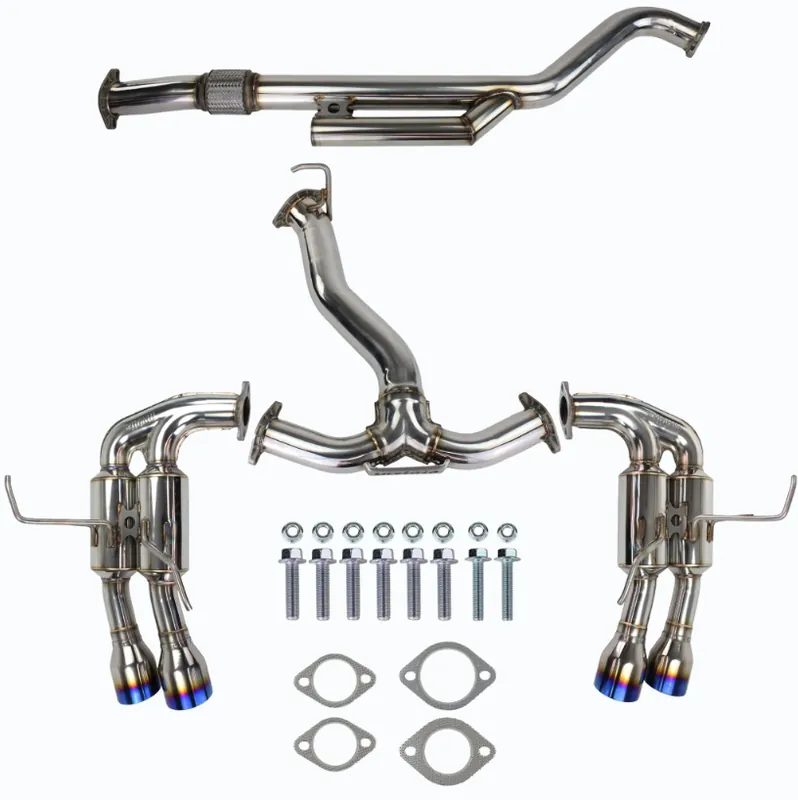 Invidia R400 Cat Back Exhaust with Ti Straight Cut Tips (WRX 22+) Premium