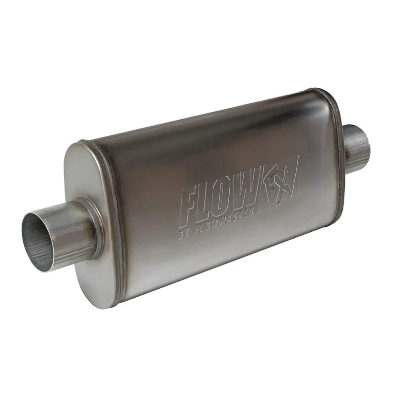 Flowmaster Flow FX Muffler Flow FX Muffler - 3.00 Center In/3.00 Center Out - Straight Through Performance - Moderate Sound - Stainless Steel Free Shipping