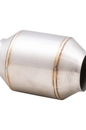 XForce Hi-Flow Racing Catalytic Converter Round Metallic - 3in Inlet - 4in Body - 6in Body Length - 100 Cell Premium