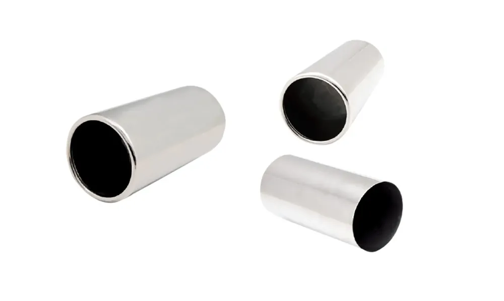 XForce Universal Tips - 3in Inlet 80mm Round Rolled-In Tip - Stainless Steel Next Day Delivery