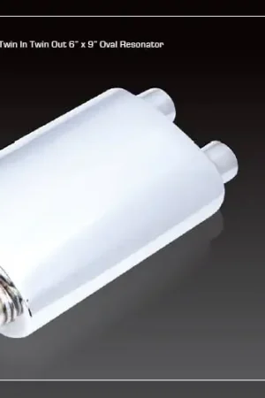 XForce Universal Muffler - 2in Inlet Twin in Twin out 6in x 9in Oval Resonator Today Only