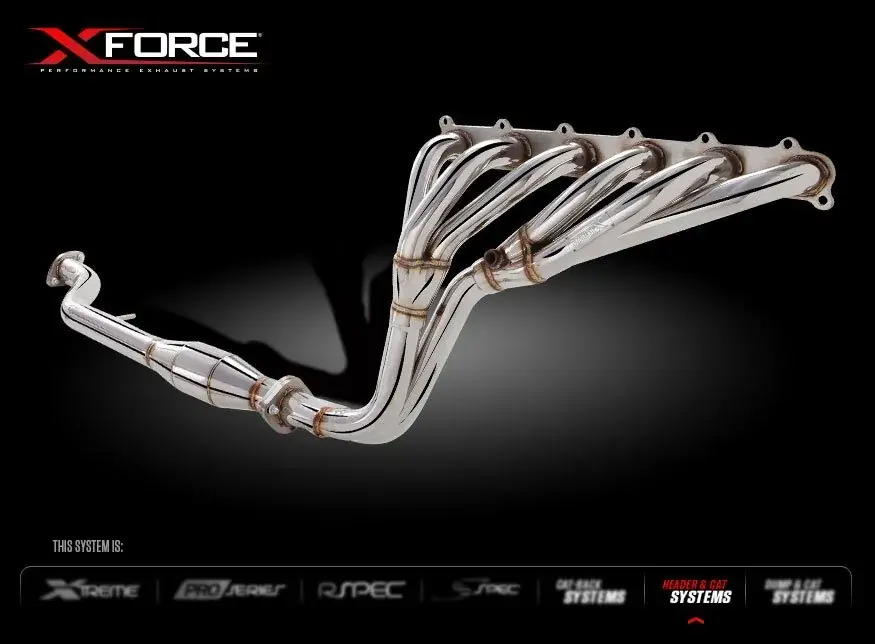 XForce Header & Metallic Cat Kit - Non-Polished Stainless Steel (Falcon FG Ute 08-14) Professional Grade