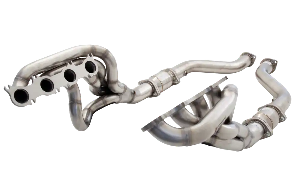 Best Choice XForce Headers w/Twin Metallic Cats, Non-Polished Stainless (Mustang GT 15+ Fastback)