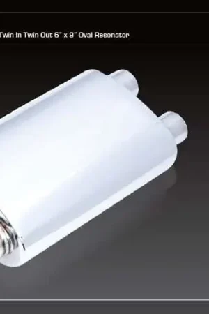 Best Price XForce Universal Muffler - 2.25in Inlet Twin in Twin out 6in x 9in Oval Resonator