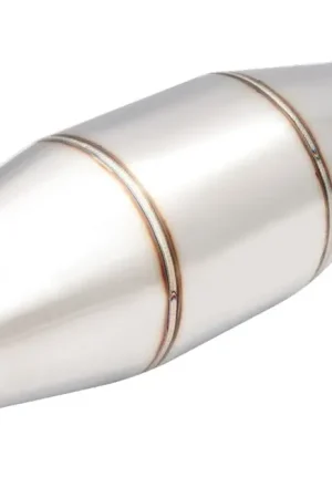 Secure Checkout XForce Hi-Flow Racing Catalytic Converter Round Metallic - 2.5in Inlet - 4in Body - 6in Body Length 12in Total - 100 Cell