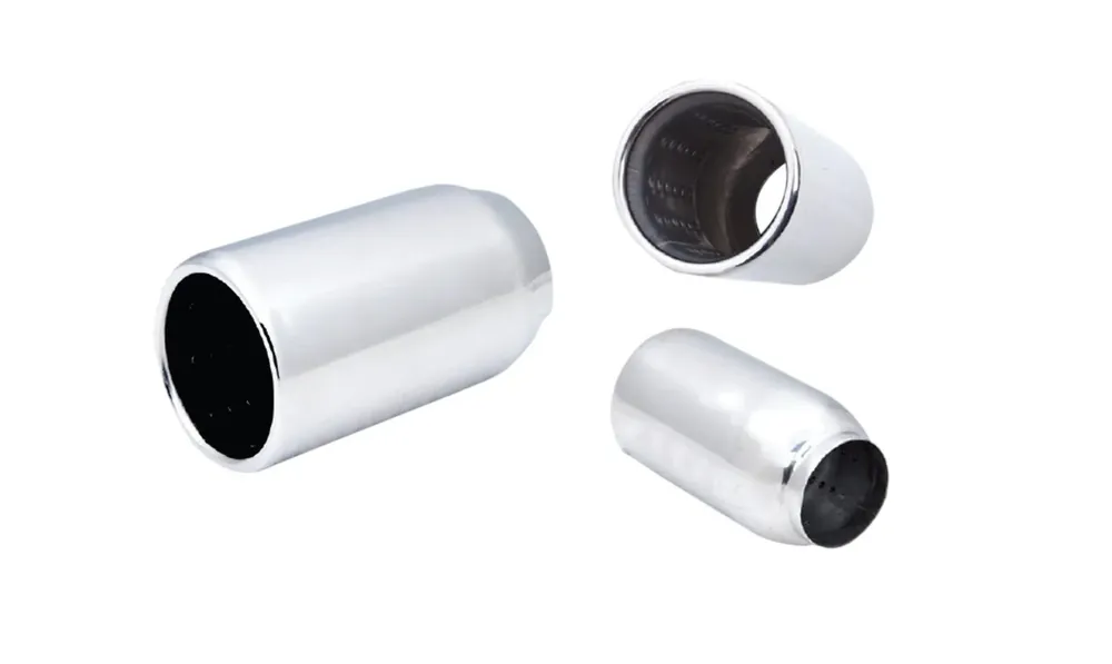 Free Delivery XForce Universal Tips - 3in Inlet 4in Straight-Cut Round Rolled-In Tip