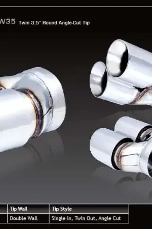 Price Cut XForce Universal Tips - 3.5in Inlet/Twin 3.5in Round Angle-Cut Tip