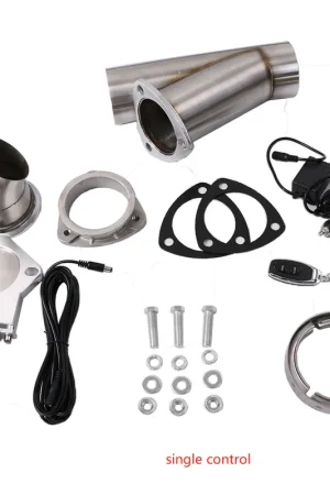 Special Discount Proflow Single Exhaust Cutouts Electric Aluminium Bolt On 2.25in Diameter Stainless Steel Tubing Kit