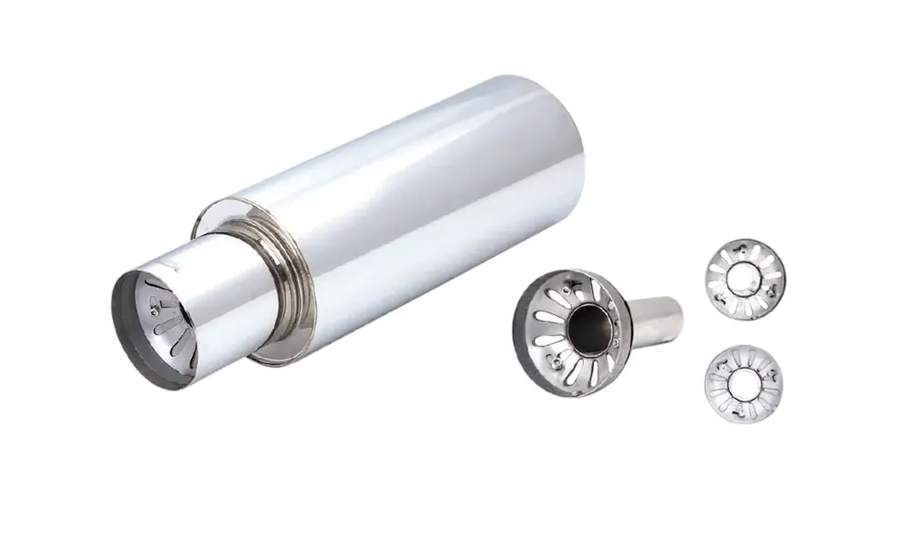 Buy Direct XForce Universal 6in Cannon Muffler - 3.5in Inlet/4.5in Straight-Cut Tip