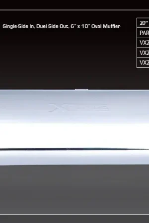 XForce Universal Muffler - 2.5in S-Side In Dual-Side Out - 6 x 10in Oval Muffler Warranty Included
