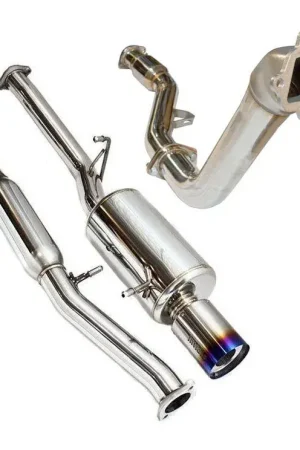 Invidia G200 Turbo Back Exhaust w/Hyperflow Down Pipe, Ti Rolled Tip (Forester XT SG 03-08) Final Sale