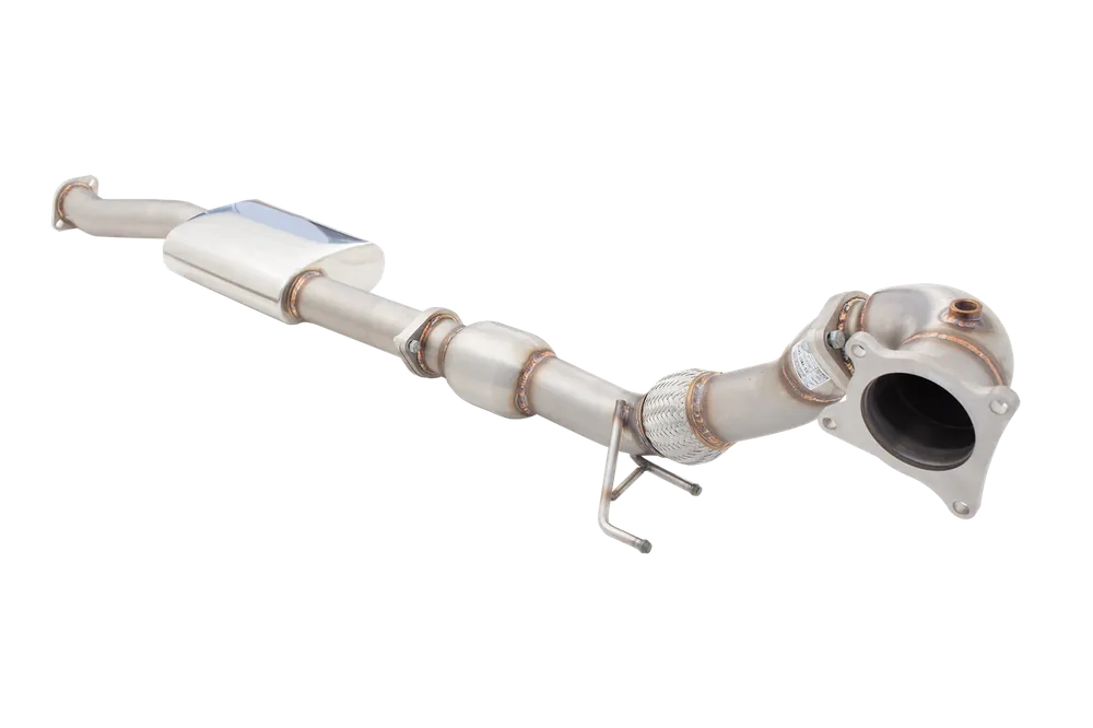 Time-Limited XForce 3.5in to 3in Dump Pipe w/ 100 Cell Metallic Cat - Stainless Steel (Golf R Mk6 09-13)